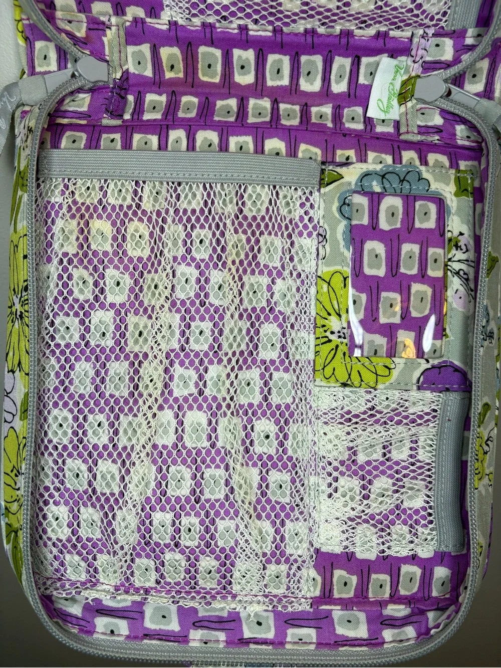 Vera Bradley Watercolor Tech Organizer Floral Quilted Travel Electronics Case